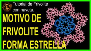 paño de frivolite con forma de estrella motivo de frivolite