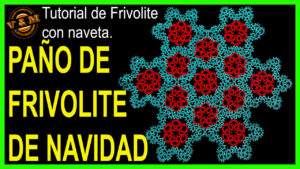 paño de frivolite para navidad