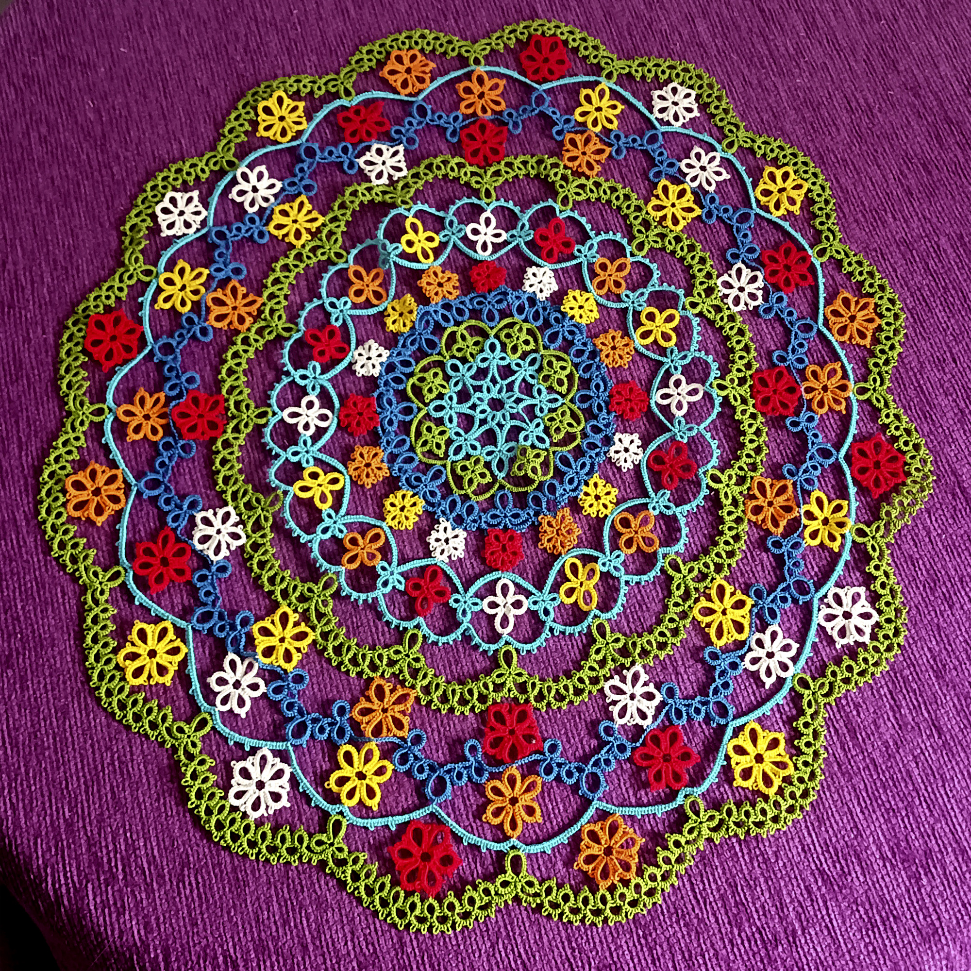 patrón de frivolité