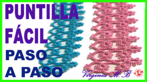 Puntilla de frivolite fácil y hermosa